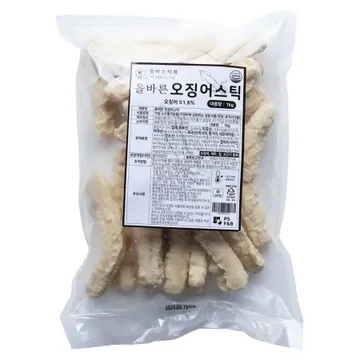 올바른식재 오징어스틱 15cm이상 오징어튀김