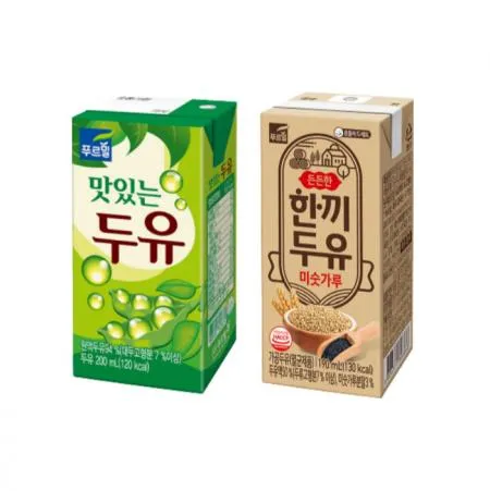 맛있는 멸균두유 + 한끼두유 미숫가루 190ml x 48개입 푸르밀