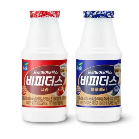 비피더스 사과16개입 + 블루베리16개입 130ml x 32개입 푸르밀