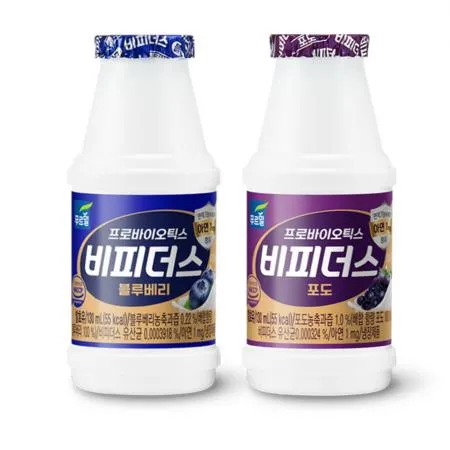 비피더스 블루베리16개입 + 포도16개입 130ml x 32개입 푸르밀