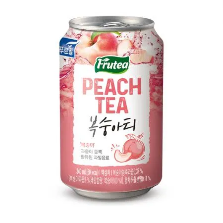 푸르티 복숭아 아이스티 340ml x 48캔 푸르밀