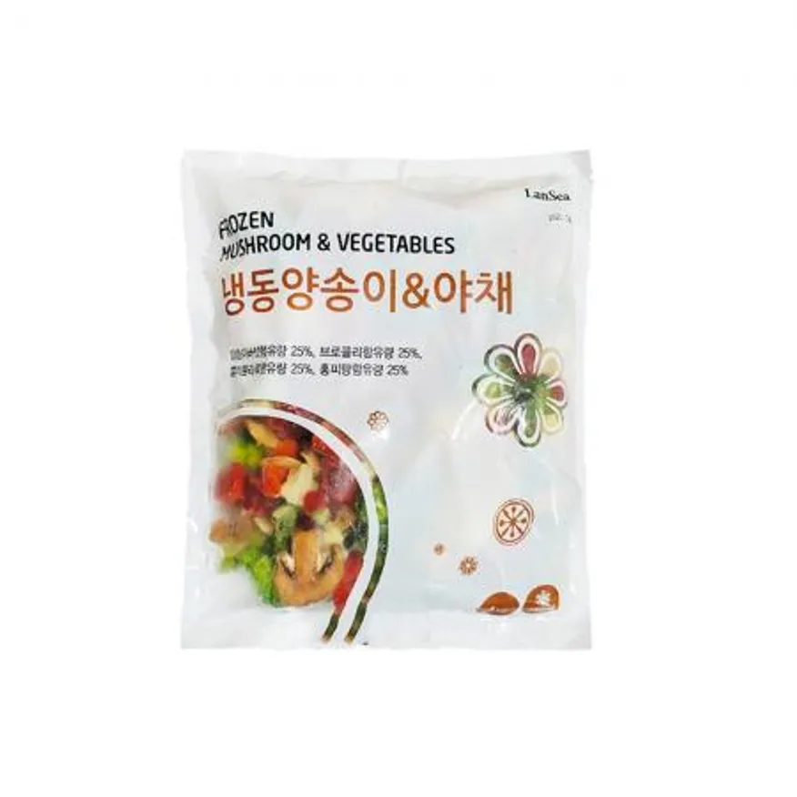 랜시 냉동 양송이&야채 1kg 양송이버섯,브로콜리,콜리플라워,홍피망 이미지