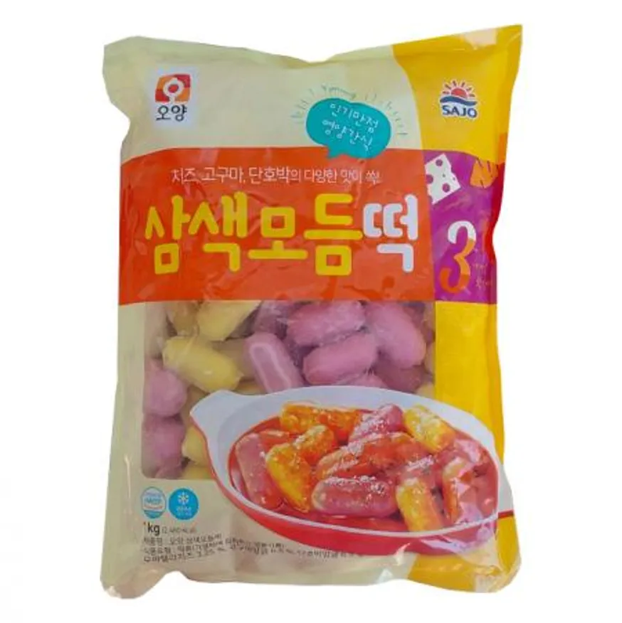 오양 삼색모듬떡 1kg 치즈 고구마앙금 단호박앙금 이미지