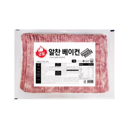 CJ프레시웨이 굿딜 알찬 베이컨 1kg