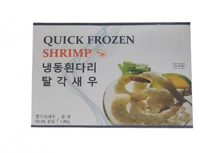 산호 두절 탈각새우 31/35 1.8kg 블럭 냉동 생칵테일새우 깐새우 흰다리새우 이미지