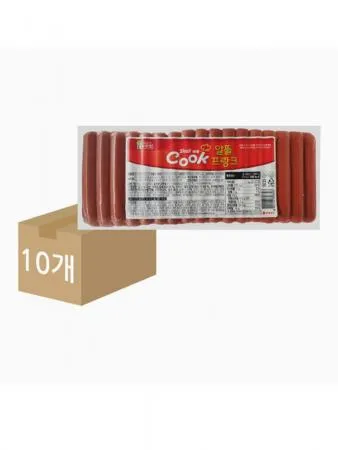 롯데 알뜰 후랑크소세지 1kg x 10개 박스판매 핫도그 소시지 프랑크 소시지 부대찌개용