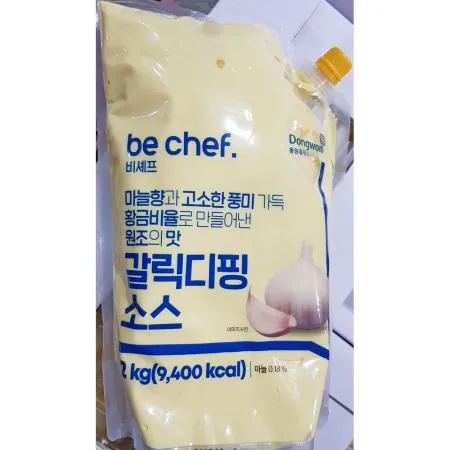 갈릭딥핑(비셰프 냉장 2K) 갈릭디핑소스 갈릭딥핑소스 피자디핑소스 디핑소스 갈릭소스 업소용소스 대용량소스 식자재 피자집소스 치킨소스