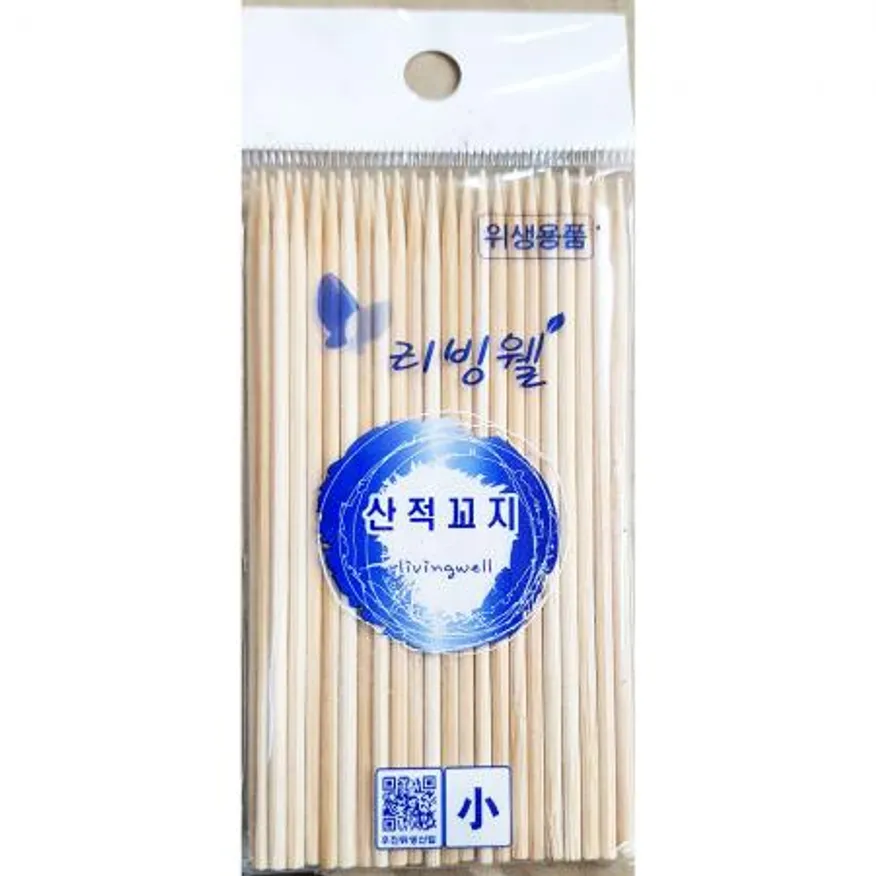 산적꽂이 (소 40개내외)X10개 꼬치 나무꼬치 식당용꼬치 바베큐용품 캠핑용품 주방용품 꼬치요리 대용량 소사이즈 이미지