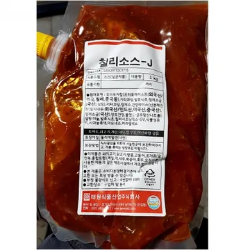 태원 칠리소스-j 1K 15개 식자재 업소용 대용량 프레시지 블랙라벨 크림 폰타나 돈카츠