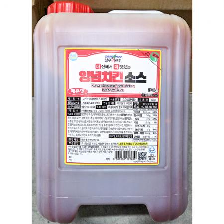 양념치킨소스(매운맛 청우 10K) 업소용 대용량 치킨소스 식자재 치킨집 치킨양념 닭강정소스 배달음식 양념소스