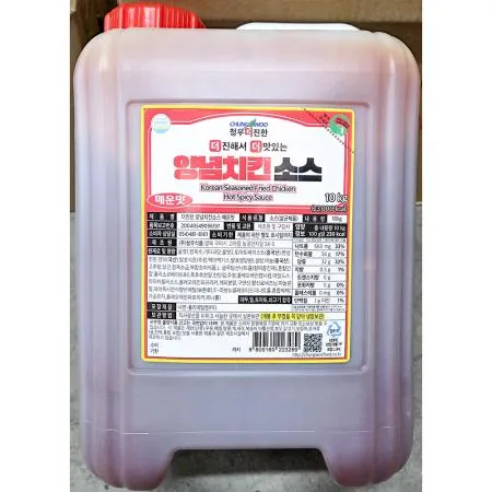 양념치킨소스(매운맛 청우 10K) 업소용 대용량 치킨소스 식자재 치킨집 치킨양념 닭강정소스 배달음식 양념소스