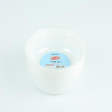 롯데-다회용 공기 130Ø 10개입 다회용공기 업소용공기 식당공기 재사용밥그릇 단체급식용 플라스틱공기 멜라민공기 대용량공기 밥그릇세트 주방그릇