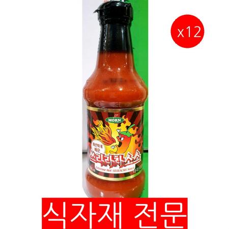 쓰리라차(매운 몬 295ml)X12 스리라차 소스 매운소스 칠리소스 핫소스 동남아요리 업소용 식자재 매운몬