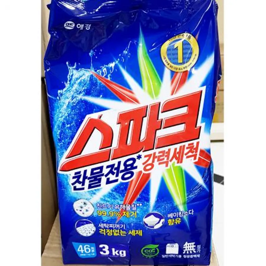 스파크(애경 3k 리필) 가루세제 세탁세제 리필세제 대용량 생활용품 빨래세제 세제 업소용 이미지