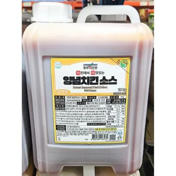 순한맛 치킨소스(청우 10K) 1개 식자재 업소용 대용량 첫맛 한신 치킨 치킨양념 순한맛 안매운 치킨소스 대용량 청우
