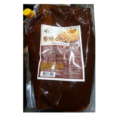 돈까스소스(예그린 2.1K)X6 돈가스소스 업소용소스 대용량소스 경양식소스 양식소스 튀김소스 돈까스전문점 식당용소스 급식용소스