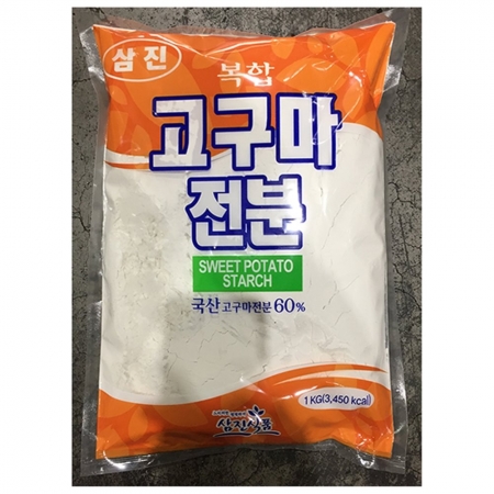 혼합고구마전분(삼진 1k) 1개 식자재 업소용 대용량 고성 삼진 뚜레반 우성 성진 고구마가루 고구마전분 풍림 주방 이미지
