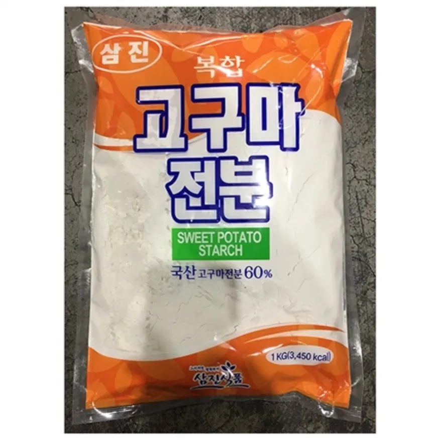 혼합고구마전분(삼진 1k) 1개 식자재 업소용 대용량 고성 삼진 뚜레반 우성 성진 고구마가루 고구마전분 풍림 주방 이미지