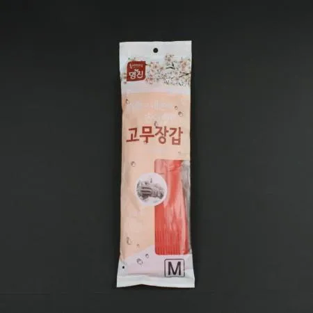 명진- 고무장갑 중 M 적색 1개 식자재 업소용 대용량 명진 오늘출발 무료배송 공업용 홈에디션 고무장갑 이미지