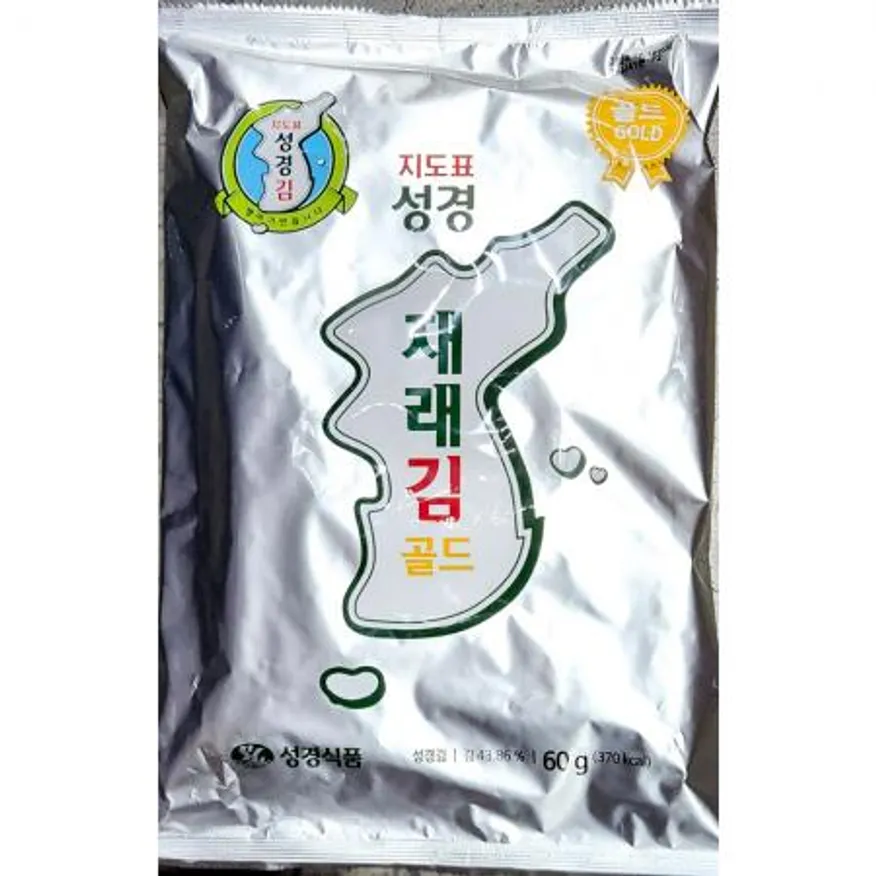 조미재래전장김(성경지도표 60g) X20 조미김 전장김 재래김 구운김 김 업소용 대용량 한식당 급식용 식탁김 이미지