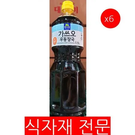 가쓰오우동장국(면사랑 1.8L)X6 가쓰오 우동장국 우동육수 육수 우동재료 면요리 식자재 업소용 대용량 일식당