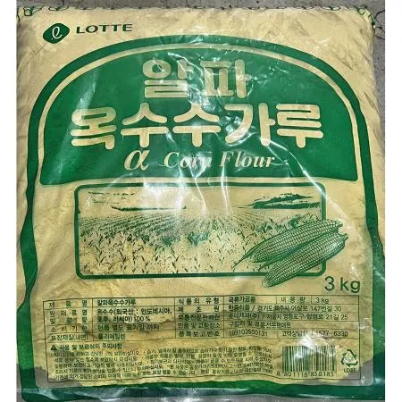 옥수수가루(롯데푸드 3K) 1개 식자재 업소용 대용량 옥수수가루 신광 옥수수 새롬푸드 알파 꼬미다 제일제당 뚜레반 성림 이미지