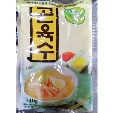 한우물곤육수(엄지 340G) 30개 식자재 업소용 대용량 금성 냉면육수 엄지 삼보 화 못난이 강동퓨어막국수 면사랑 하우촌