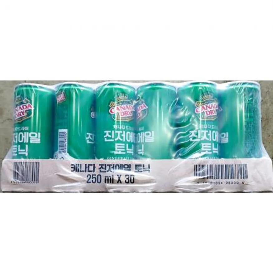캐나다드라이(코카콜라 진저엘 250g 30개) 탄산음료 업소용 대용량 식자재 카페음료 식당음료 캔음료 음료수 이미지