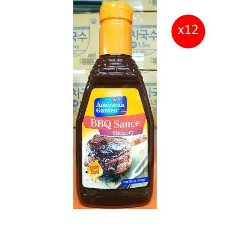 아메리칸가든 바베큐소스 히코리 510g X12 업소용 고기소스 스테이크소스 바베큐전문점 고기요리 bbq소스 훈연향소스