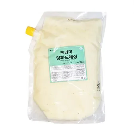 양파 크리미 드레싱소스 2kg 10봉 양파크림개 식자재 업소용 대용량 양파 코다노 양파크리미 대량 동원 업소용식자재 크리미 사워 오 이미지