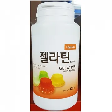 젤라틴가루(이슬 420g) 1개 식자재 업소용 대용량 젤라틴 판 젤라틴가루 국내제조 참굿즈 젤텍 조은약초 젤라틴분말 허브나래