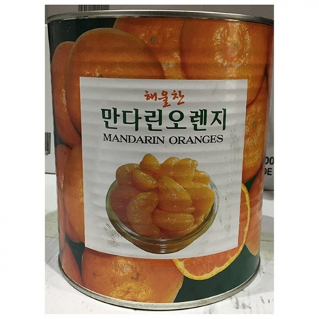 밀감캔(삼도 3k) 1개 식자재 업소용 대용량 밀감캔 삼도 밀감깡통 해울찬 당일 밀감통조림 화남산업 캔 이미지
