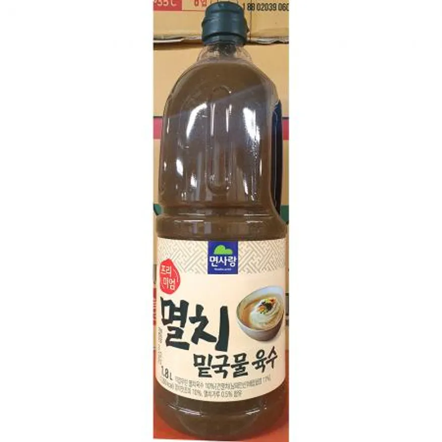멸치육수(면사랑 프리미엄 1.8L) 1개 식자재 업소용 대용량 멸치 면사랑 다시 멸치육수 멸치국물 육수 어묵탕 첫맛 이미지