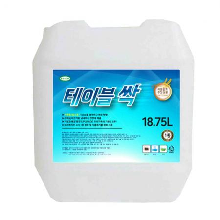 테이블싹 18.75L 1개- 기름때제거 세정제 테이블세정제 식탁클리너 업소용청소 대용량세제 식당테이블 카페테이블 주방세제 강력세정제 청소용품