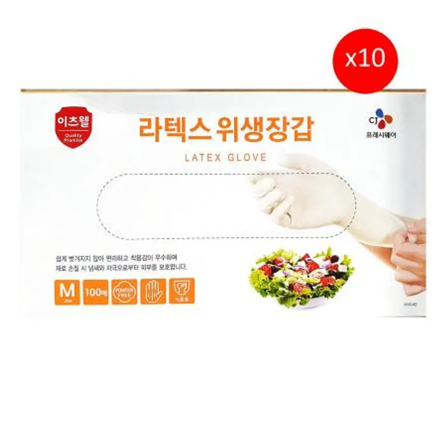 라텍스위생장갑(이츠웰 아이보리색 중 100입) X10 이미지