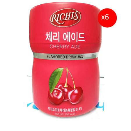 체리에이드(리치스 파우더 550g) 6개 식자재 업소용 대용량 체리 이미지