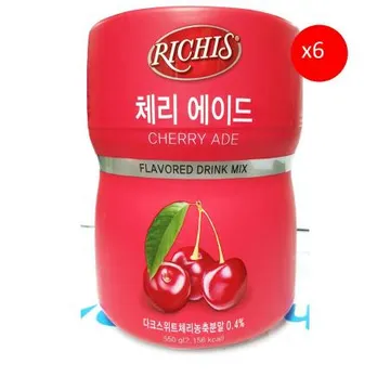 체리에이드(리치스 파우더 550g) 6개 식자재 업소용 대용량 체리
