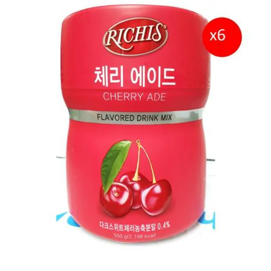 체리에이드(리치스 파우더 550g) 6개 식자재 업소용 대용량 체리 이미지