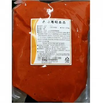 바로 스파게티소스 3K 4개 식자재 업소용 대용량 바로 오뚜기프레스코 바질페스토 하인즈 청정원 크노르 태원 오뚜기 토마토