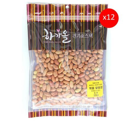 (하가올소)볶음땅콩(350g)X12 견과류 업소용 식자재 대용량 마른안주 간식 식자재마트 베이킹재료 식당
