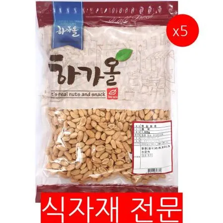 튀김땅콩(1K)X5 조미땅콩 땅콩 대용량 업소용 맥주안주 술안주 식당용 호프집재료 견과류
