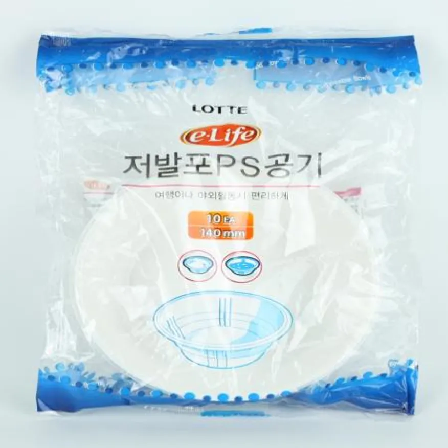 롯데-저발포PS공기 140Ø 공기 일회용품 업소용 대용량 ps공기 플라스틱공기 밥공기 국공기 포장용기 식당용 이미지