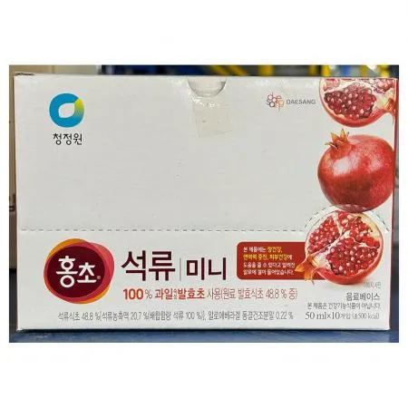 마시는홍초(대상 석류 50ml x10입) 1개 식자재 업소용 대용량 대상 청정원 홍초 기타 마시는홍초