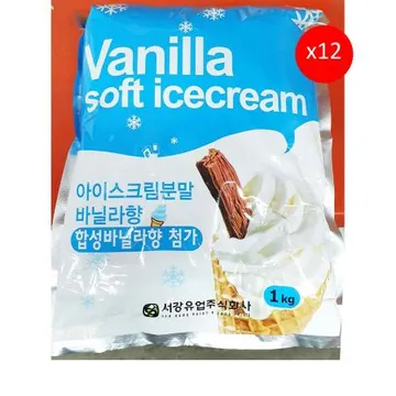 아이스크림분말(바닐라맛 서강유업 1k) 12개 식자재 업소용 대용량 베트남 중국내제조 농부방앗간 새봄 청양식품 품질보장 짬뽕 해썹