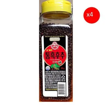 흑후추(홀 오뚜기 450g) 4개 식자재 업소용 대용량 태산 오뚜기 신영 흑후추 움트리 통후추 오토