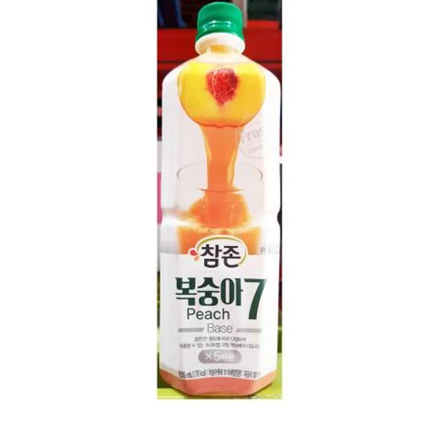복숭아원액(참존식품 원액 835ml) 복숭아농축액 참존복숭아 음료재료 카페재료 업소용 에이드재료 복숭아시럽 과일청 홈카페 이미지