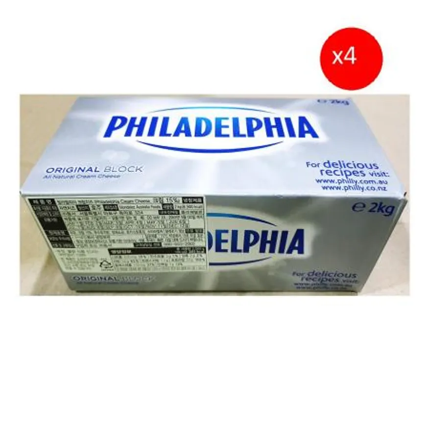 크림치즈(필라델피아 2k) X4 치즈 업소용 대용량 식자재 베이킹재료 베이커리재료 카페재료 스프레드 이미지