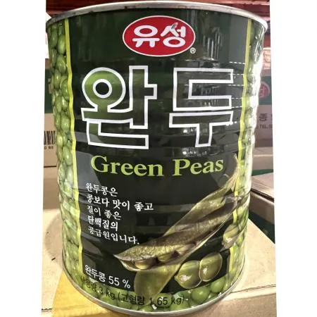 완두콩캔(신창 2.68K) 6개 식자재 업소용 대용량 요리 삼아 업소용 통조림 완두콩캔 삼아씨에프 스위트웰 참존 제이쿱 이미지