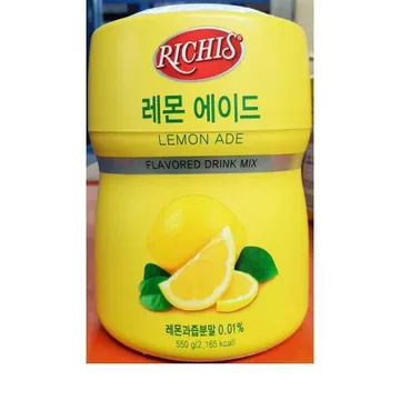 레몬에이드 파우더(리치스 550g) 1개 식자재 업소용 대용량 리치스 골드크라운 레몬 더착한푸드 뽀로로 파우더리치스 라리 레몬쥬스 업소용