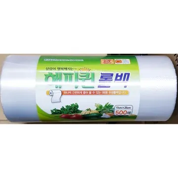 롤백(해피퀸 미니 17x25 500매)X20개 식자재 업소용 대용량 롤백 위생 크린랩 크린 매 두꺼운 후래쉬 크린백 국산
